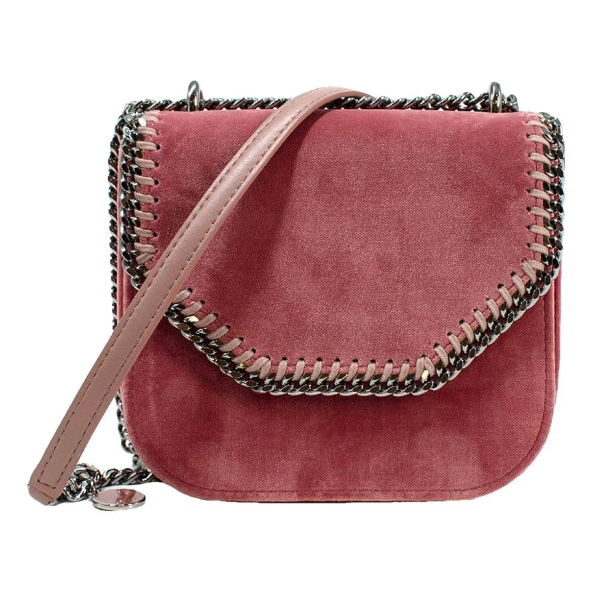 Pre-owned Stella Mccartney Velvet Crossbody Bag In Pink