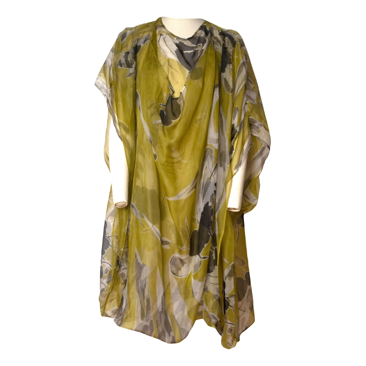 Pre-owned Issey Miyake Silk Tunic In Multicolour