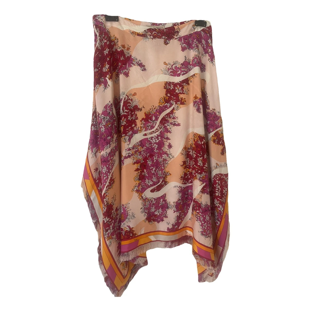Pre-owned Emilio Pucci Silk Maxi Skirt In Pink