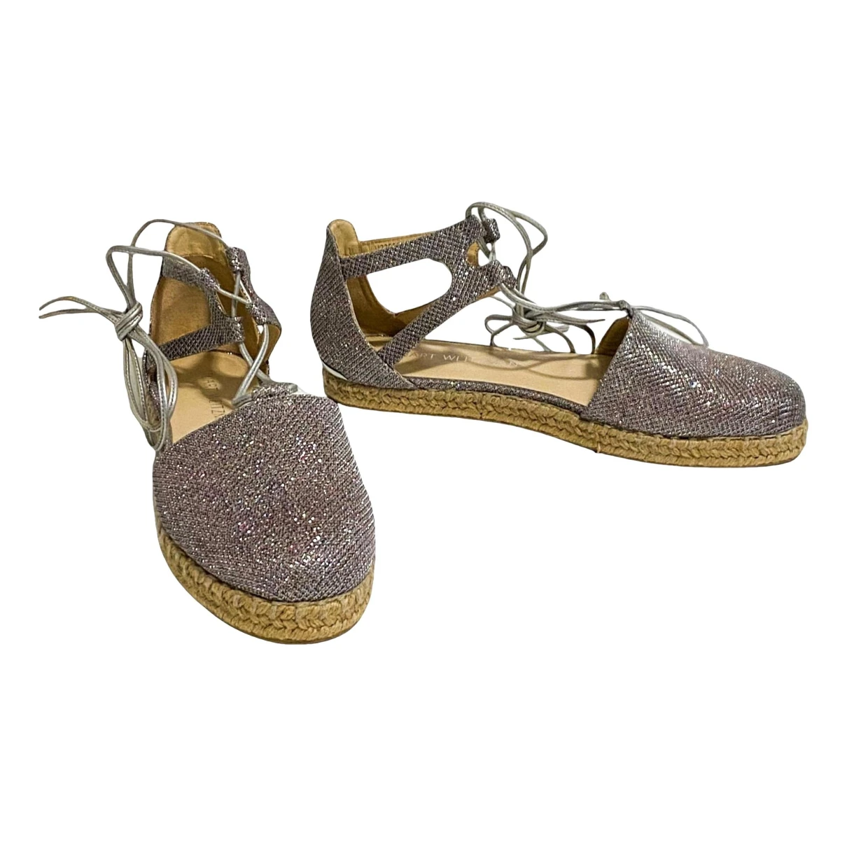 Pre-owned Stuart Weitzman Cloth Espadrilles In Silver
