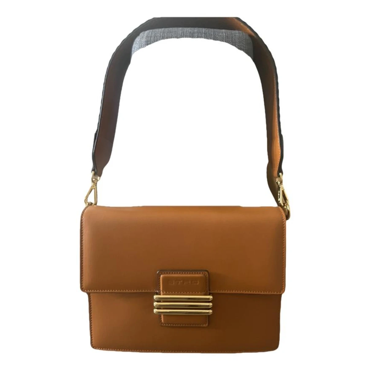 Pre-owned Etro Leather Handbag In Camel