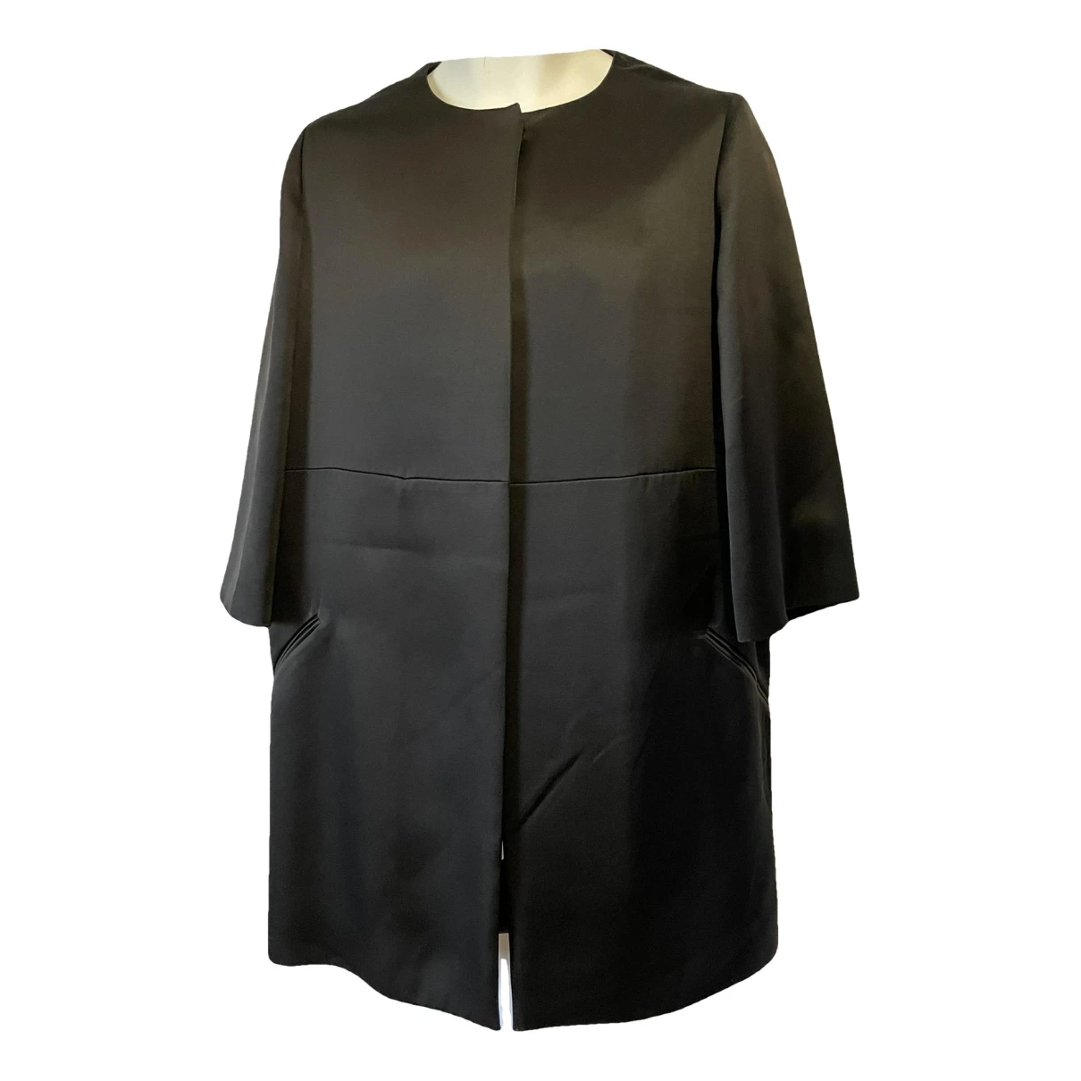 Pre-owned Saint Laurent Silk Coat In Black