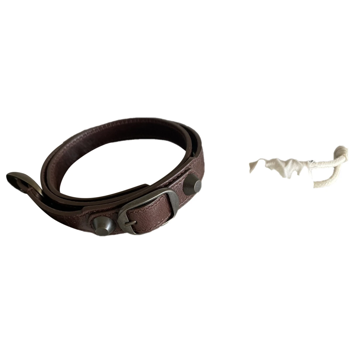 Pre-owned Balenciaga Leather Bracelet In Brown