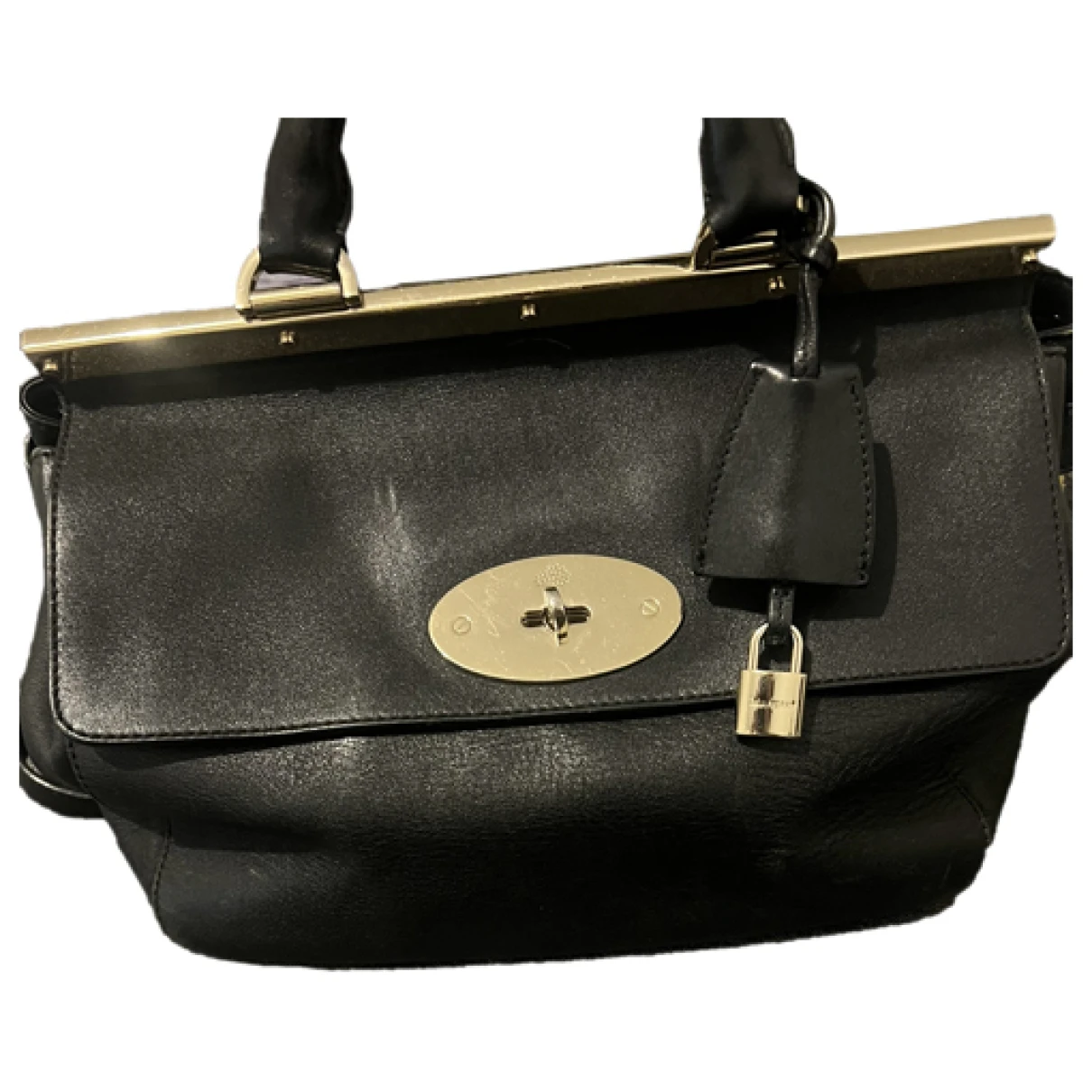 Pre-owned Mulberry Primrose Leather Handbag In Black
