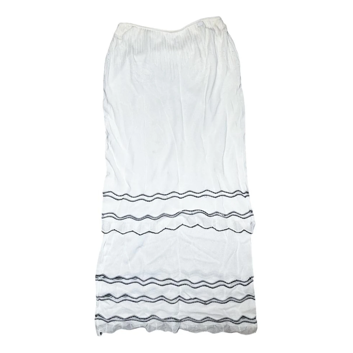 Pre-owned Chanel Maxi Skirt In White