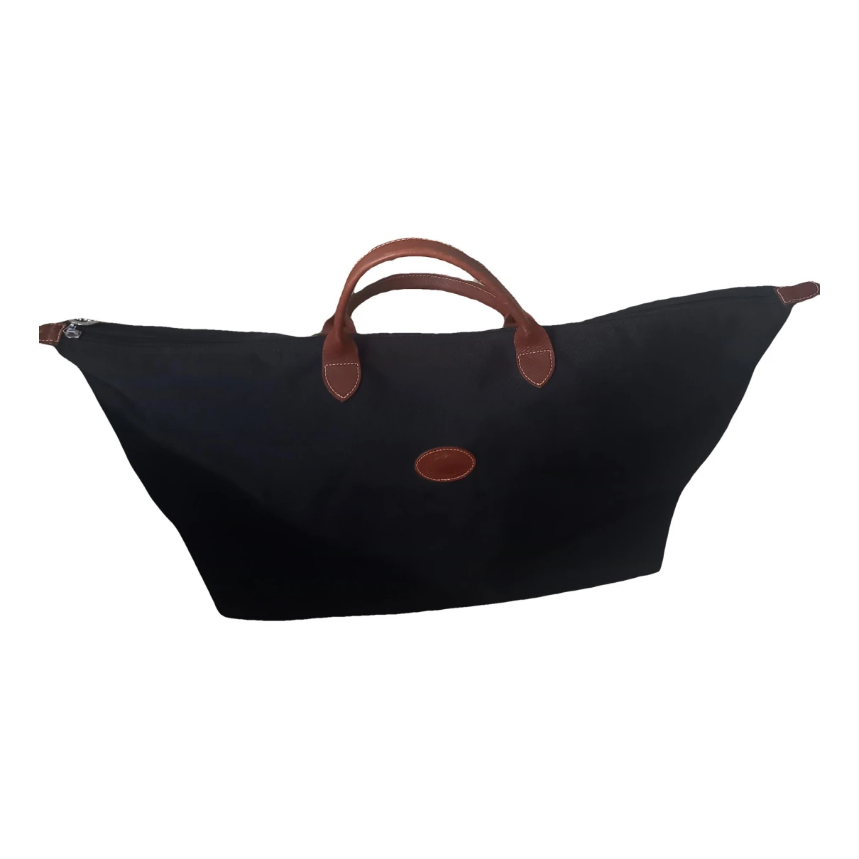 Pre-owned Longchamp Cloth 48h Bag In Black