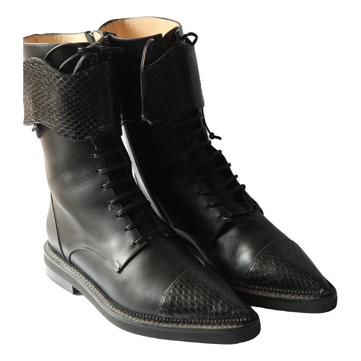 Pre-owned Francesca Bellavita Leather Boots In Black
