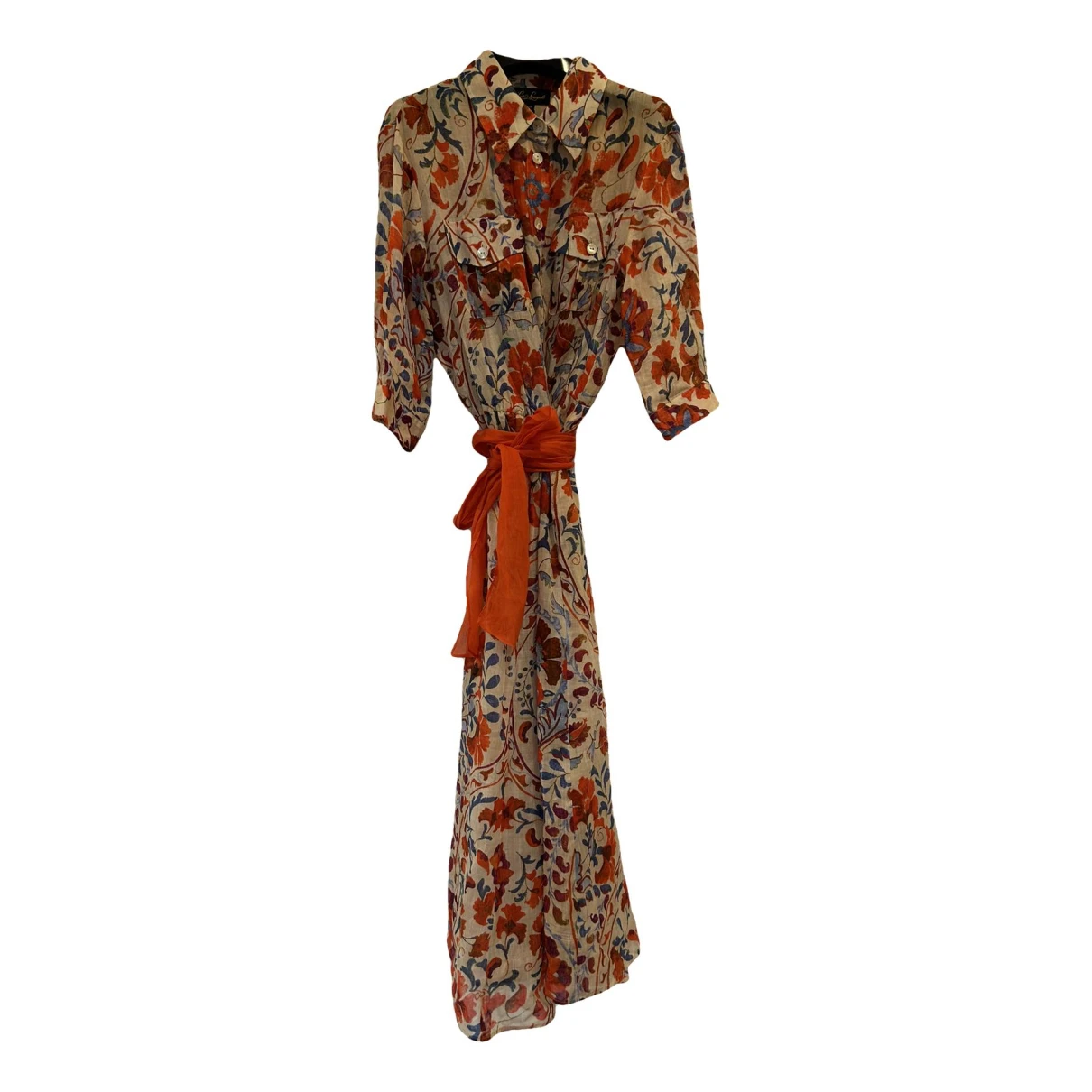 Pre-owned Luisa Spagnoli Mid-length Dress In Orange