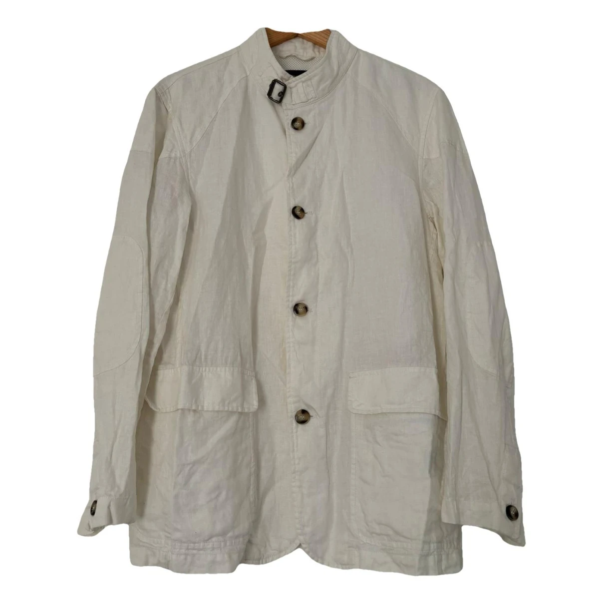 Pre-owned Z Zegna Linen Jacket In White