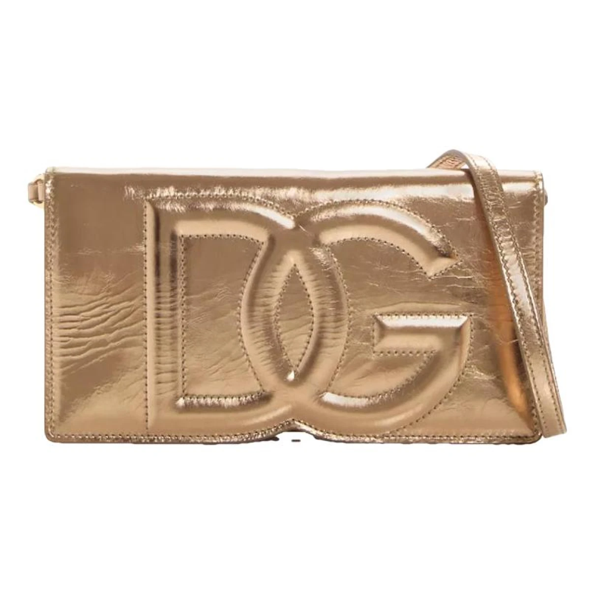 Pre-owned Dolce & Gabbana Leather Handbag In Gold