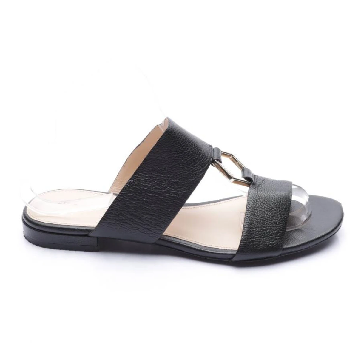 Pre-owned Aigner Leather Sandal In Black