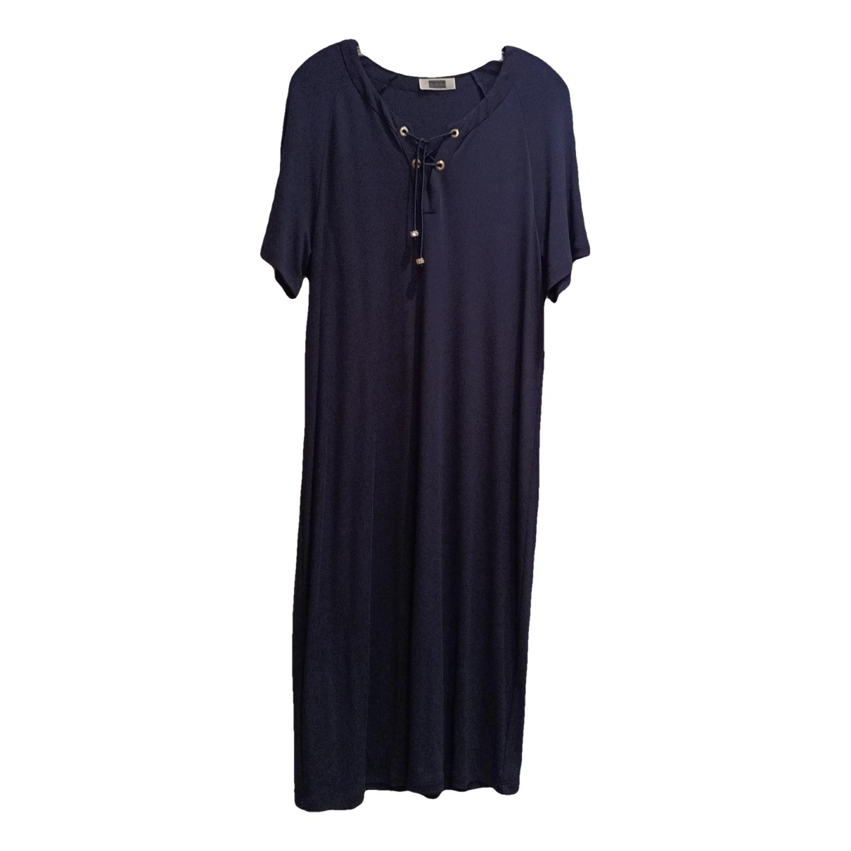 Pre-owned Krizia Maxi Dress In Navy