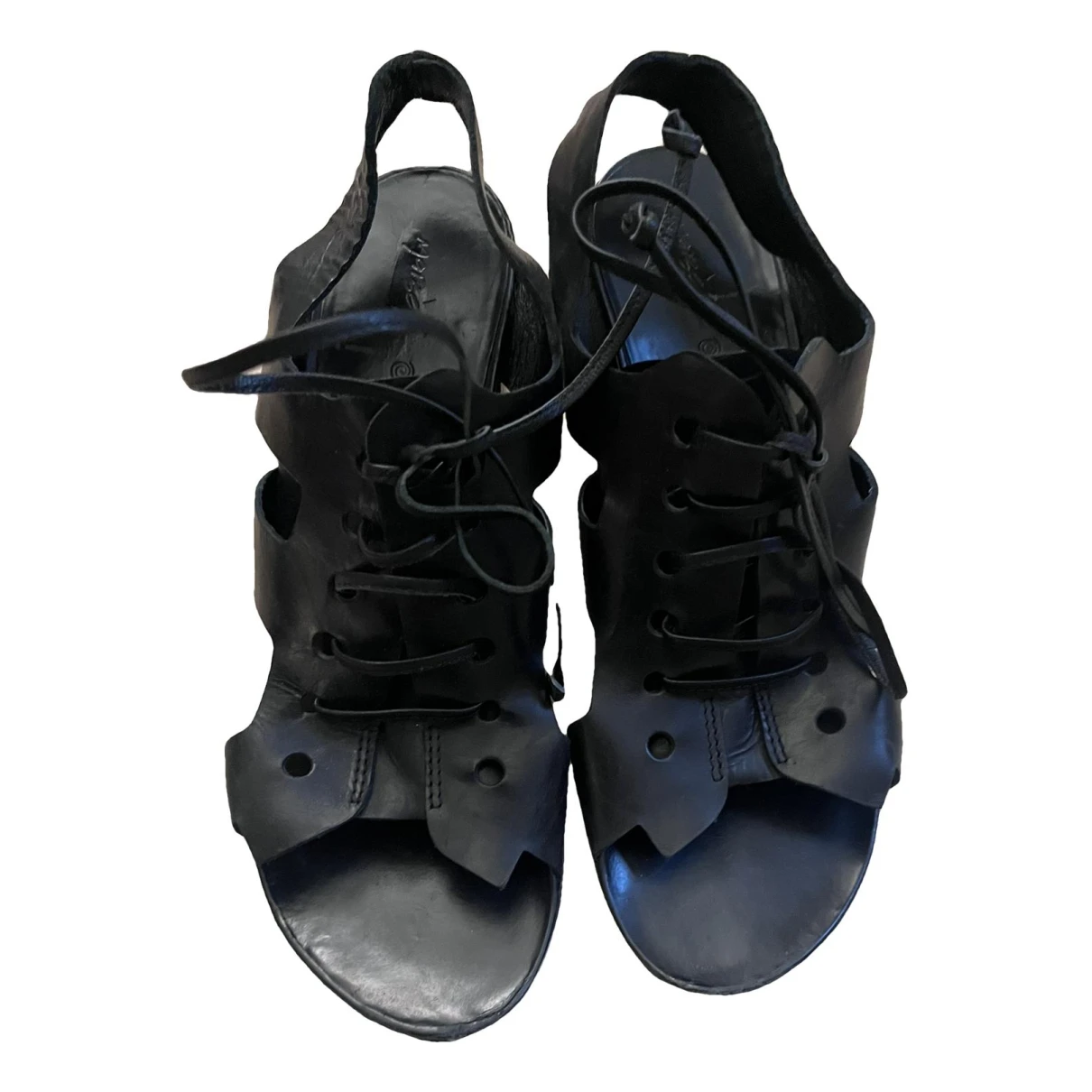 Pre-owned Marsèll Leather Sandals In Black