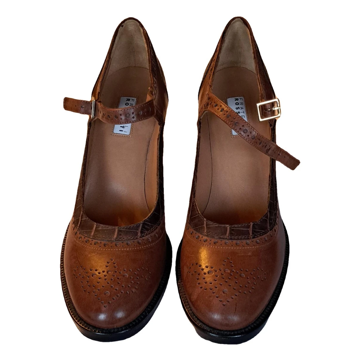 Pre-owned Fratelli Rossetti Leather Heels In Brown