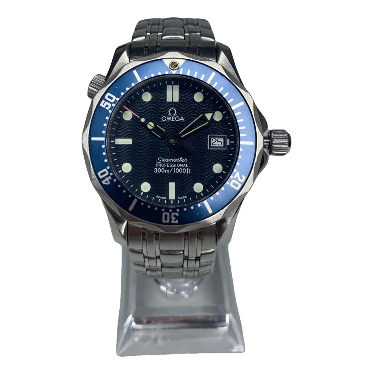 Pre-owned Omega Seamaster 300 Watch In Blue