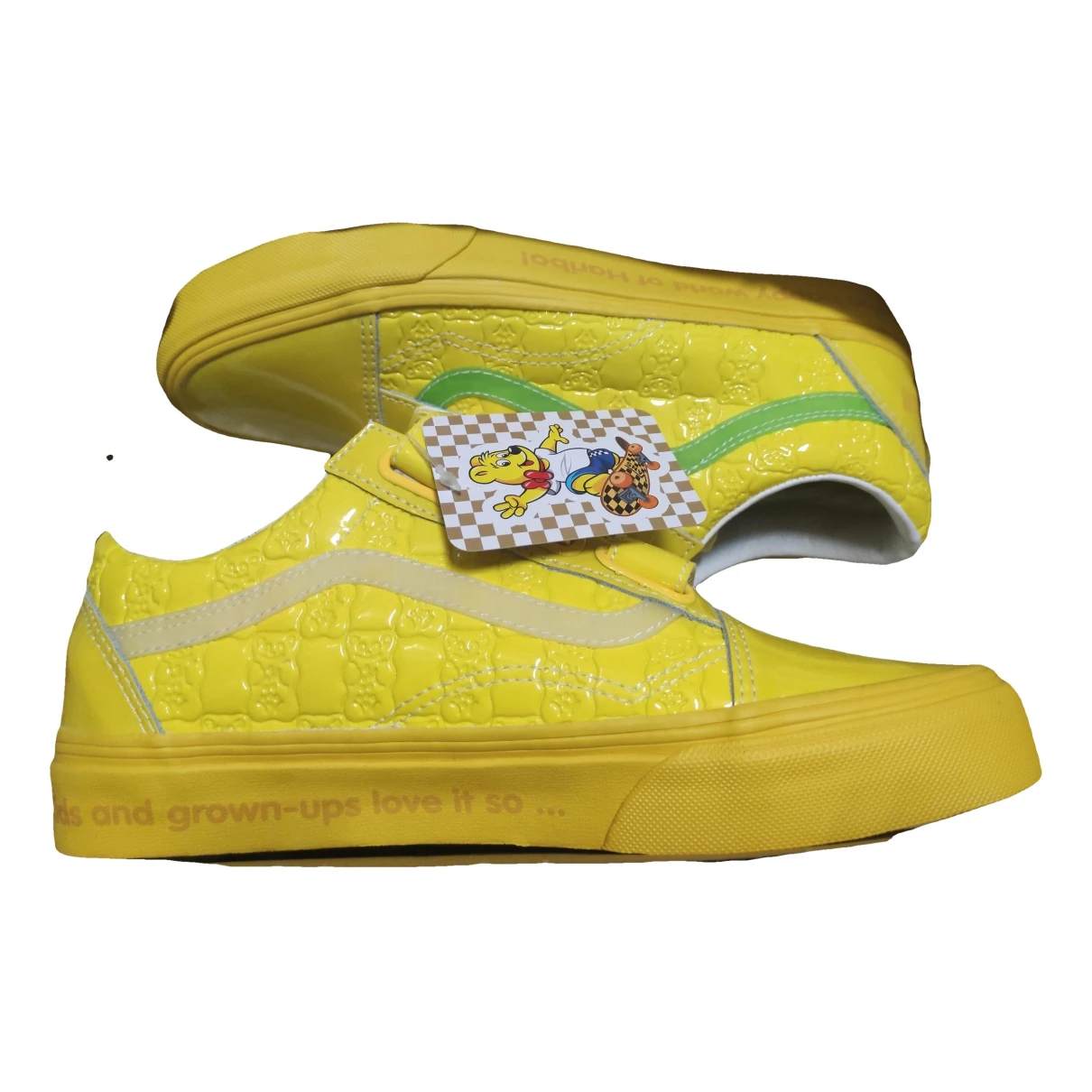 Pre-owned Vans Patent Leather Trainers In Yellow