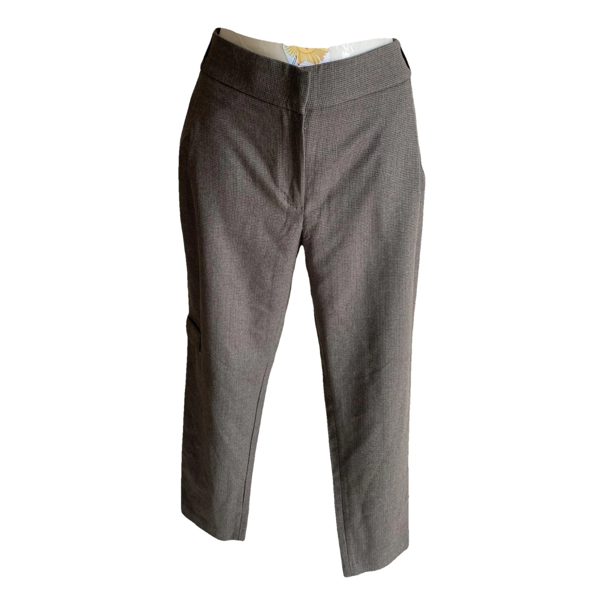 Pre-owned Brunello Cucinelli Wool Straight Pants In Multicolour