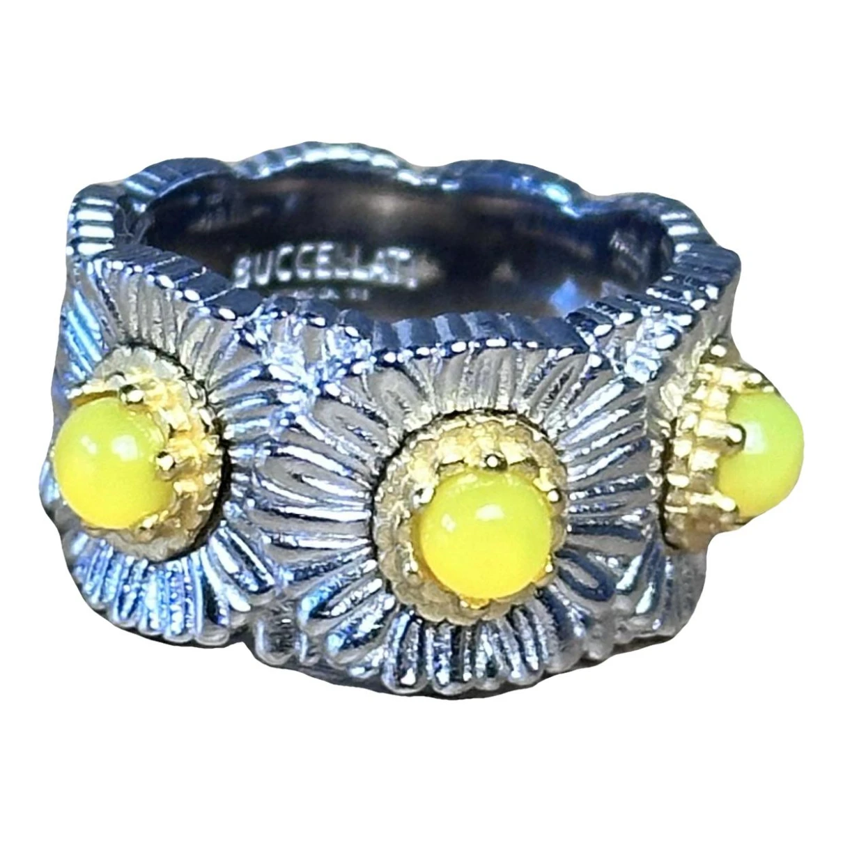 Pre-owned Buccellati Leather Ring In Black