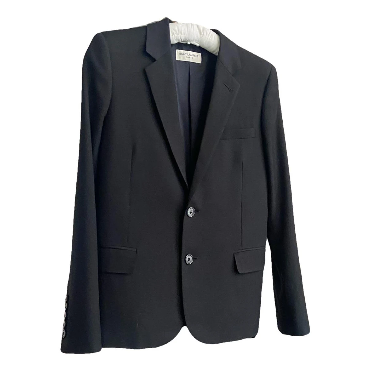 Pre-owned Saint Laurent Wool Blazer In Anthracite