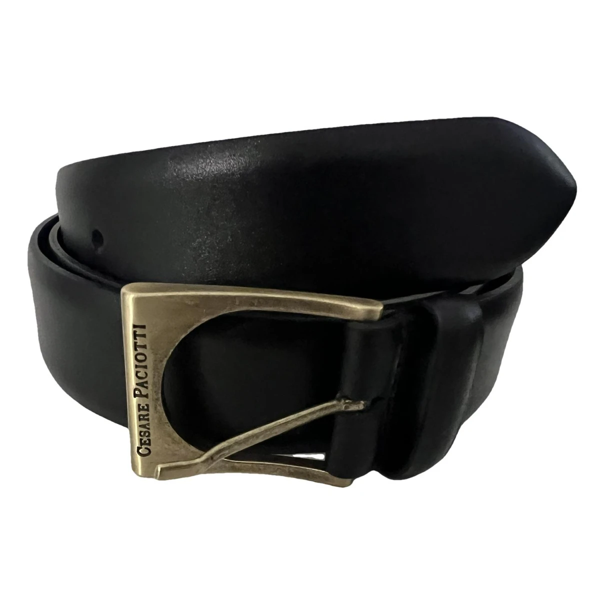 Pre-owned Cesare Paciotti Leather Belt In Black
