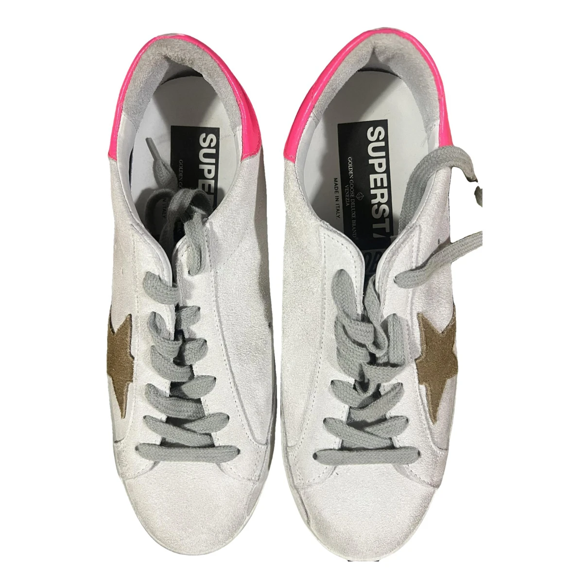 Pre-owned Golden Goose Trainers In Beige