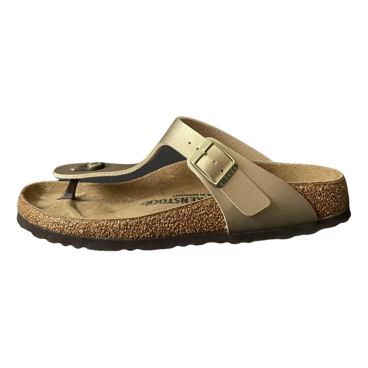 Pre-owned Birkenstock Cloth Sandals In Gold