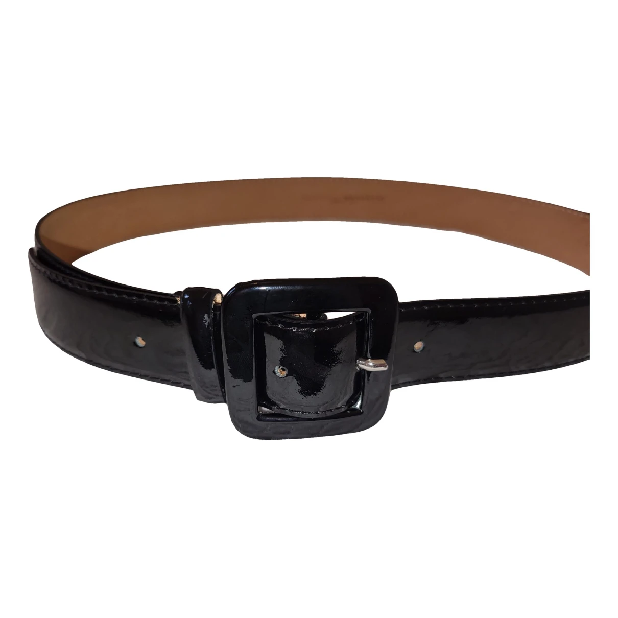 Pre-owned Fratelli Rossetti Patent Leather Belt In Black