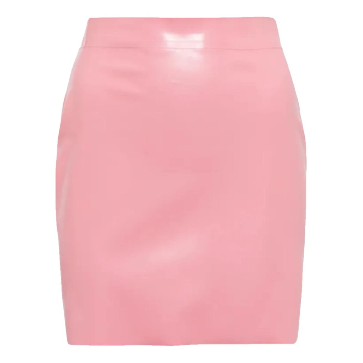 Pre-owned Versace Patent Leather Mini Skirt In Pink