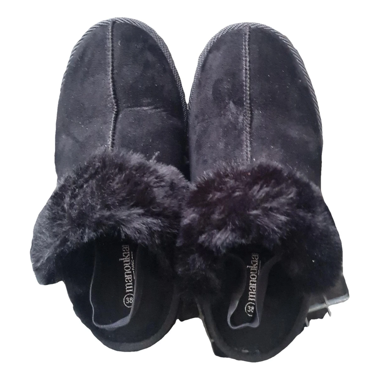 Pre-owned Manoukian Mules & Clogs In Black