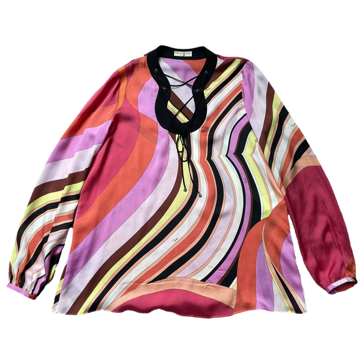 Pre-owned Emilio Pucci Silk Blouse In Multicolour