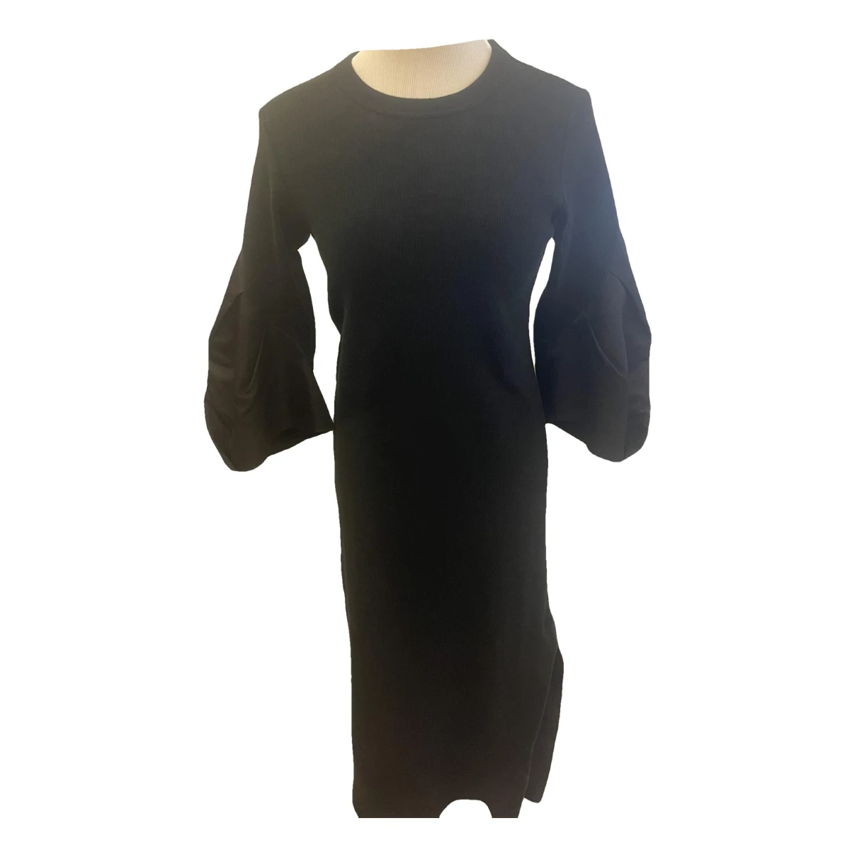 Pre-owned Sacai Mid-length Dress In Black
