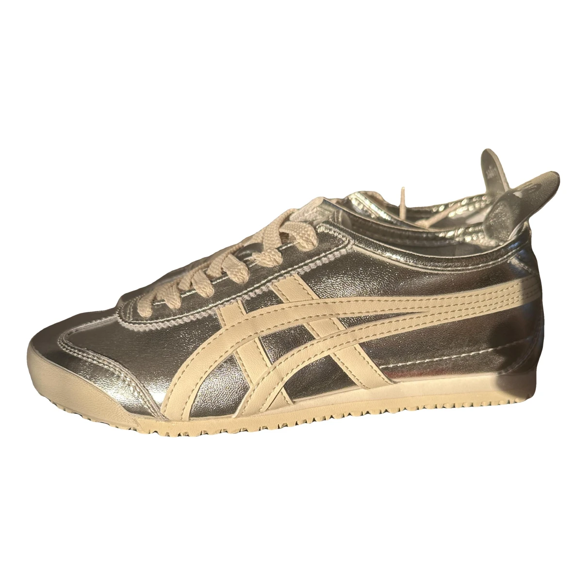 Pre-owned Onitsuka Tiger Leather Trainers In Silver
