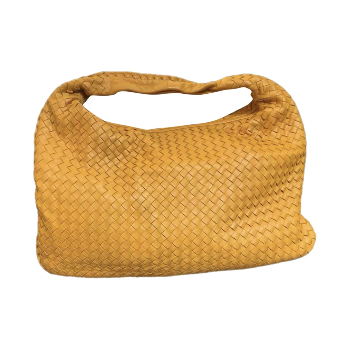 Pre-owned Bottega Veneta Veneta Leather Handbag In Yellow