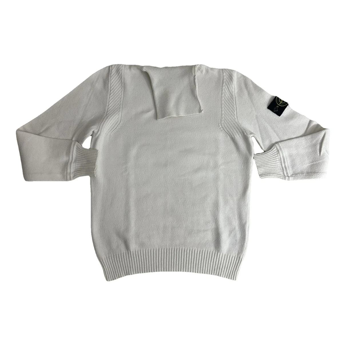Pre-owned Stone Island Wool Pull In White
