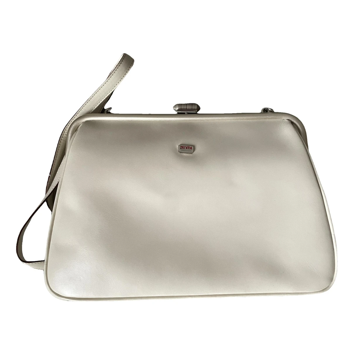 Pre-owned Zenith Leather Crossbody Bag In White