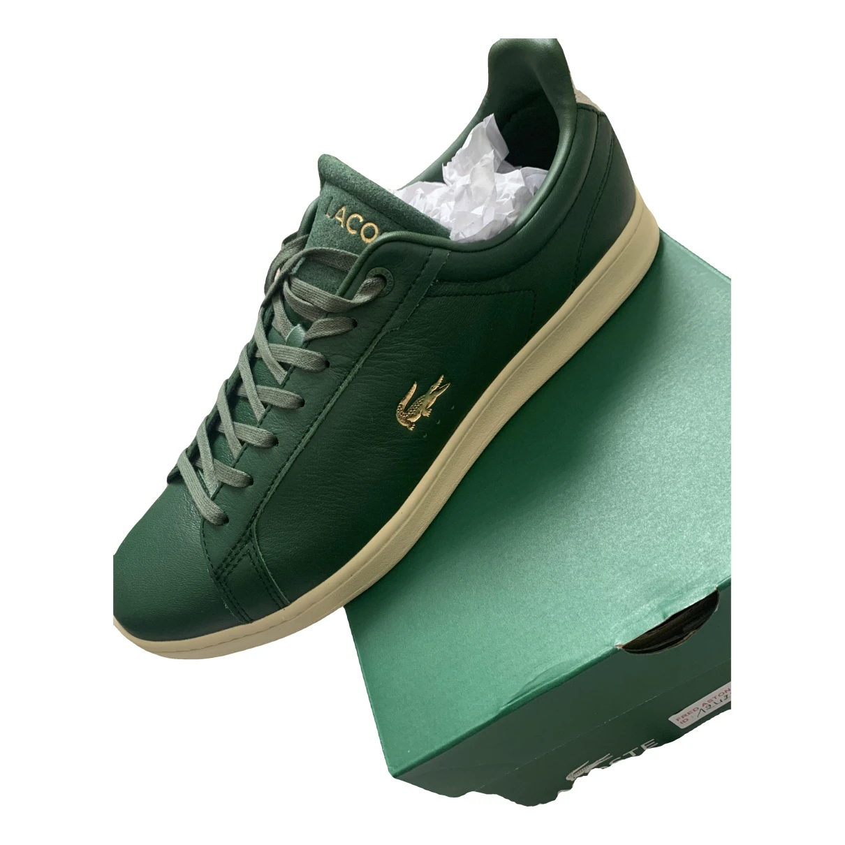 Pre-owned Lacoste Low Trainers In Green