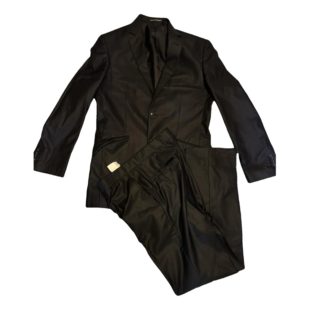 Pre-owned Giorgio Armani Wool Suit In Black
