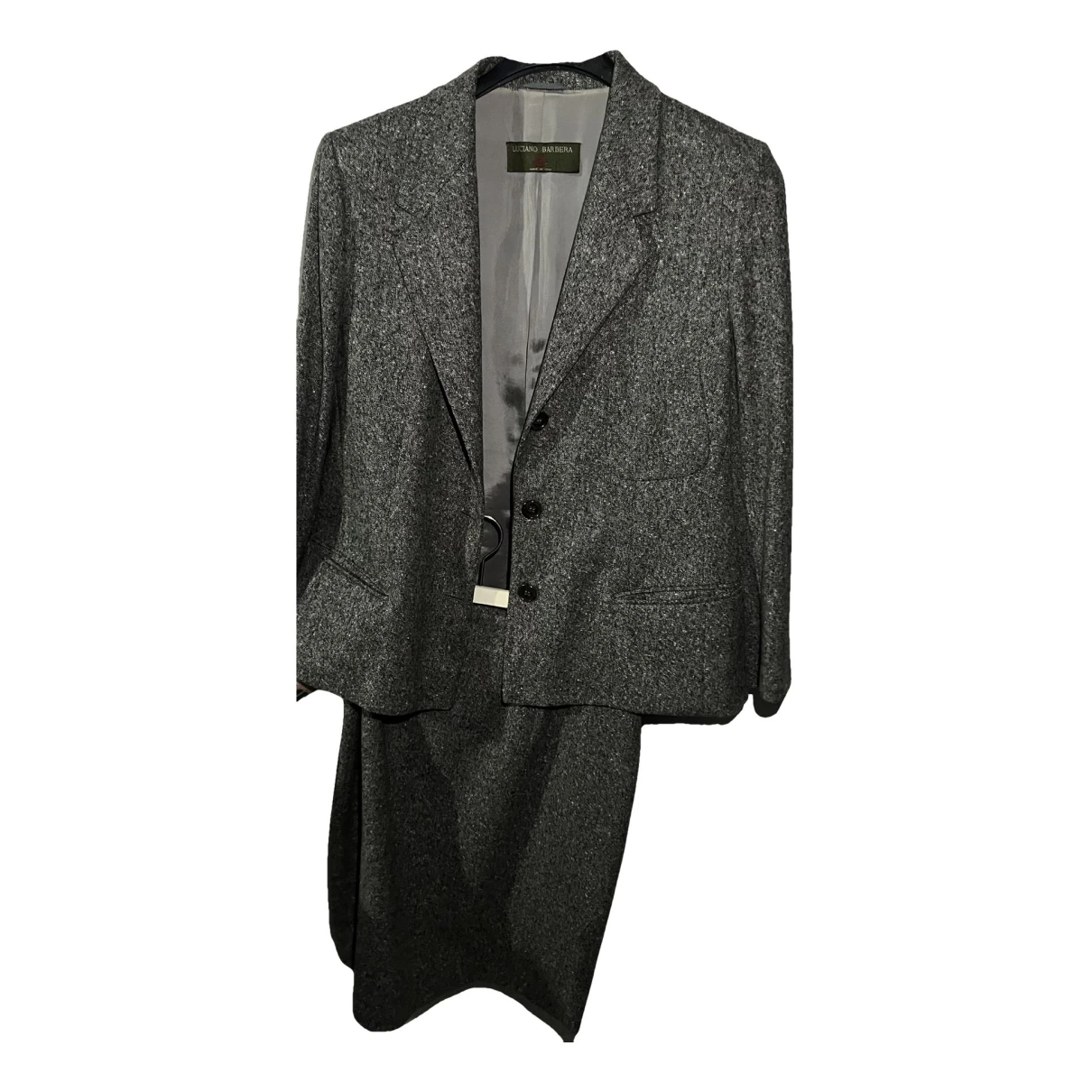 Pre-owned Luciano Barbera Wool Suit Jacket In Grey