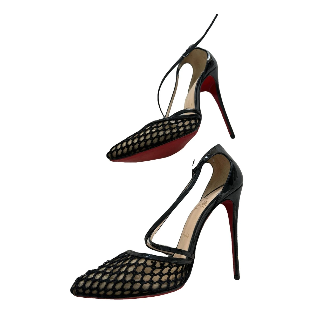 Pre-owned Christian Louboutin Patent Leather Heels In Black