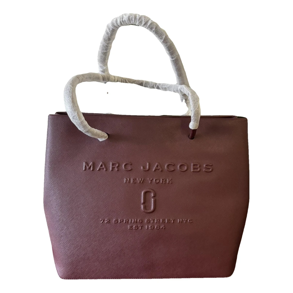 Pre-owned Marc Jacobs Pony-style Calfskin Tote In Burgundy