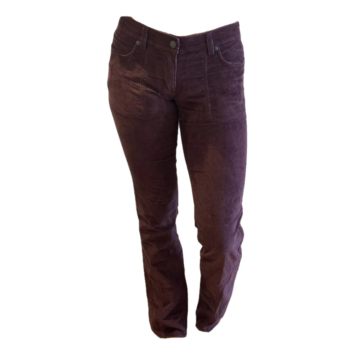 Pre-owned Zadig & Voltaire Straight Jeans In Burgundy