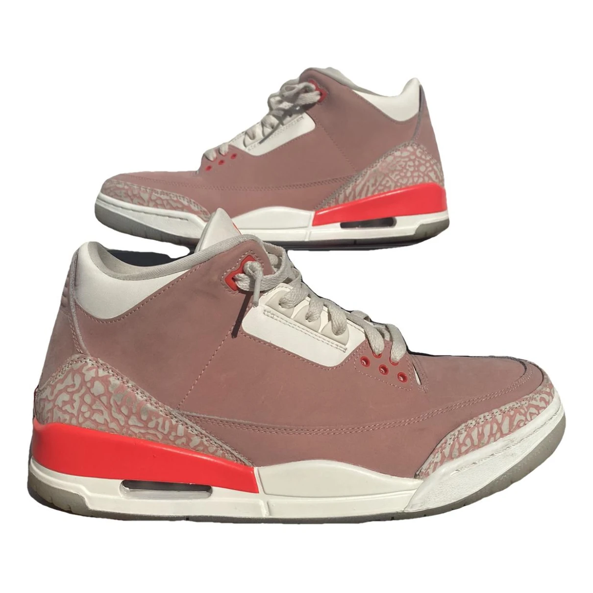 Pre-owned Jordan 3 Leather Low Trainers In Pink