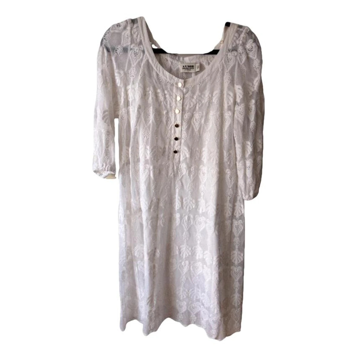 Pre-owned Alice By Temperley Lace Mid-length Dress In White