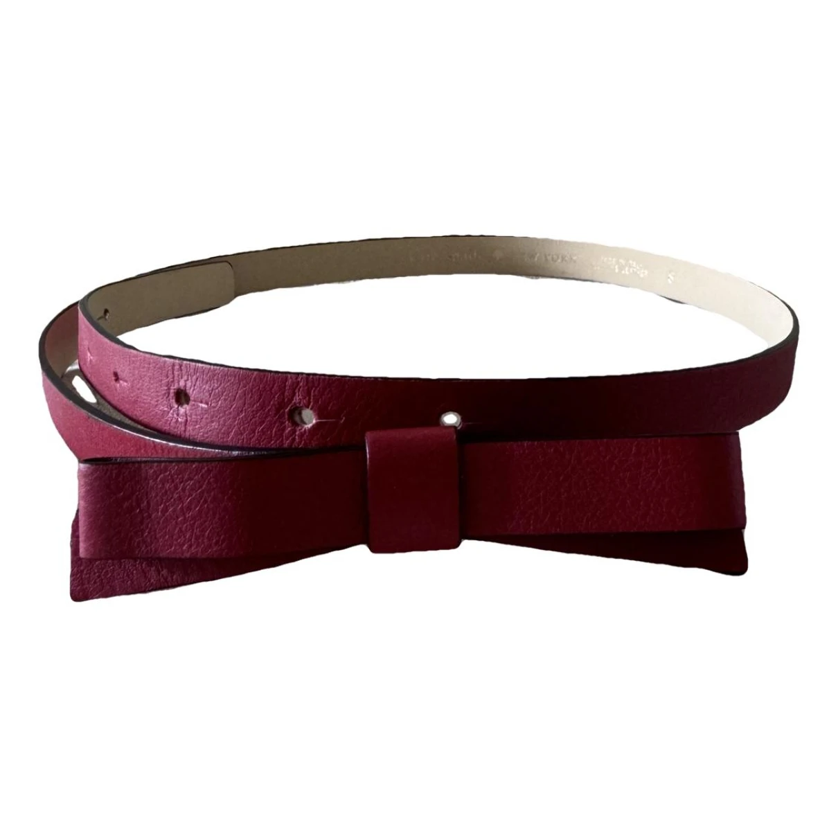Pre-owned Kate Spade Leather Belt In Red