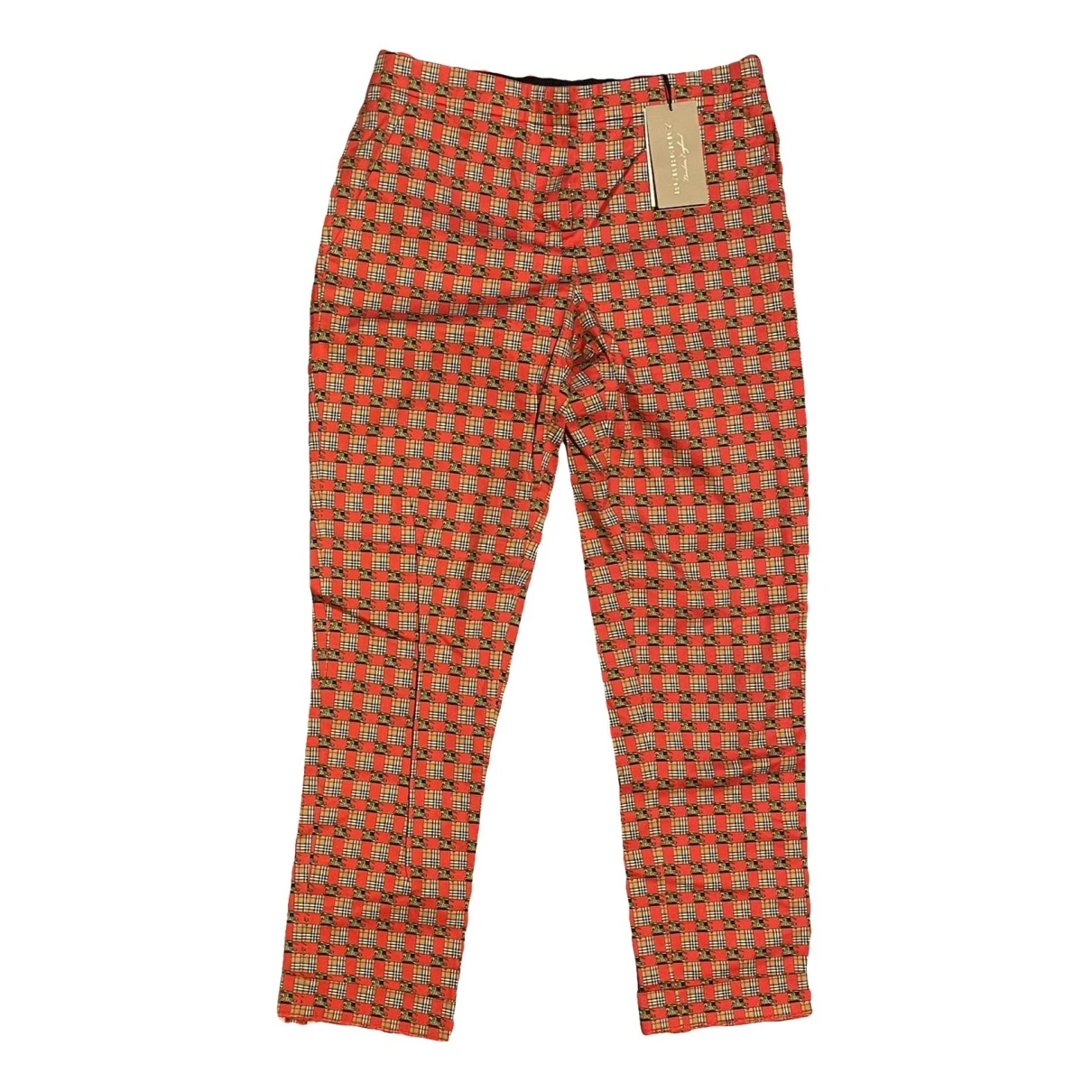 Pre-owned Burberry Straight Pants In Red