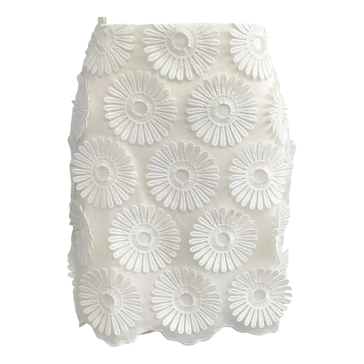 Pre-owned Elie Saab Skirt In White
