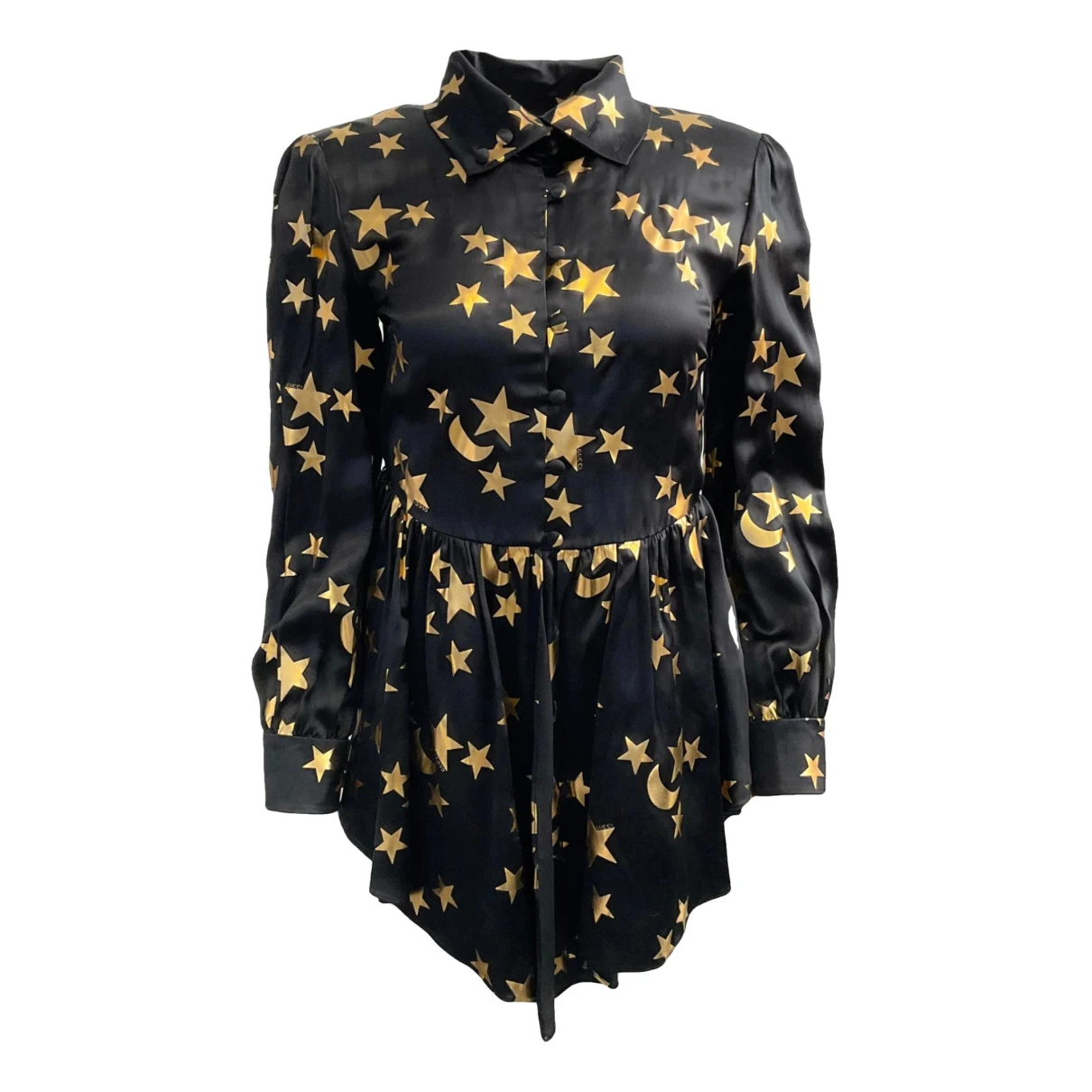 Pre-owned Gucci Silk Blouse In Black