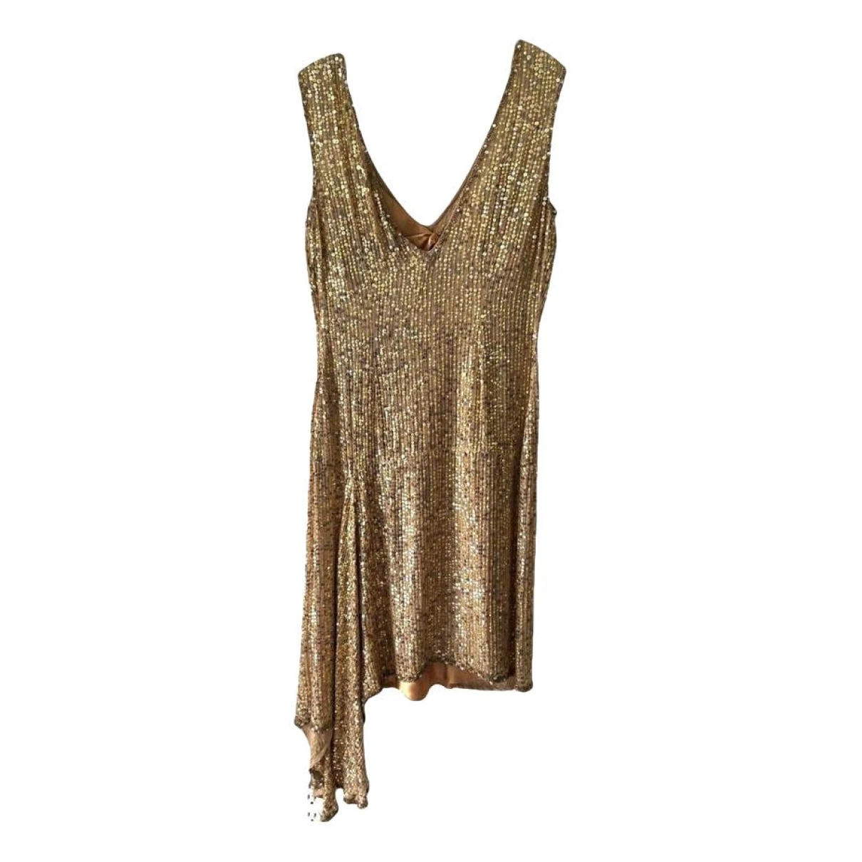 Pre-owned Tracy Reese Silk Mid-length Dress In Gold