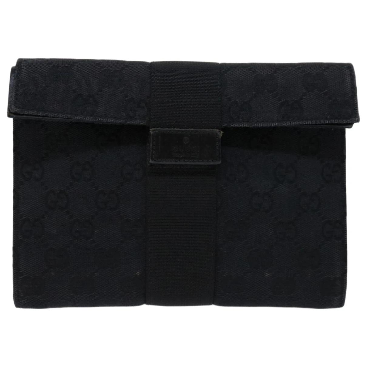 Pre-owned Gucci Cloth Clutch Bag In Black