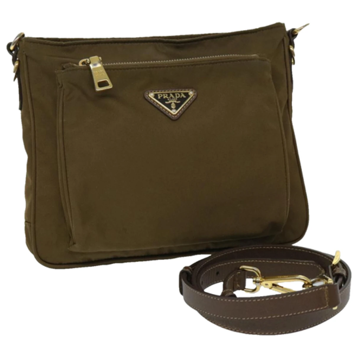 Pre-owned Prada Tessuto Handbag In Brown